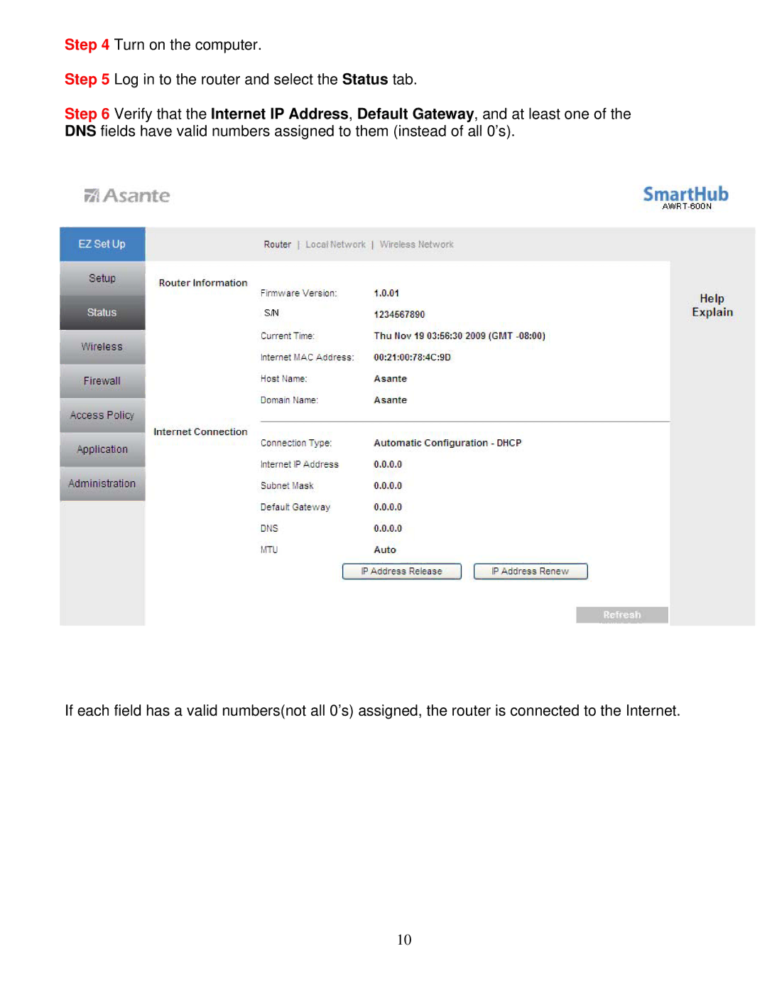 Asante Technologies AWRT-600N user manual 