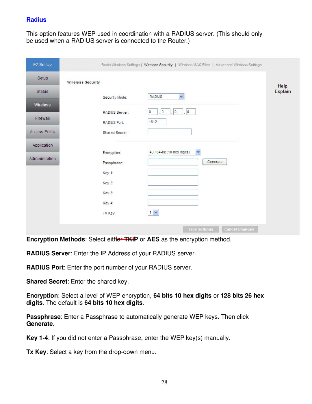 Asante Technologies AWRT-600N user manual Radius 