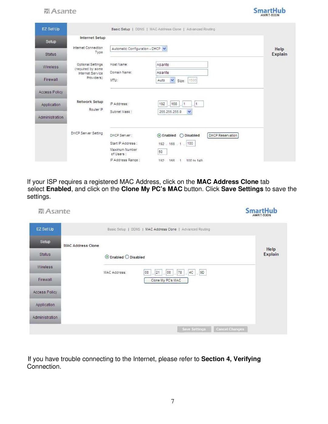 Asante Technologies AWRT-600N user manual 