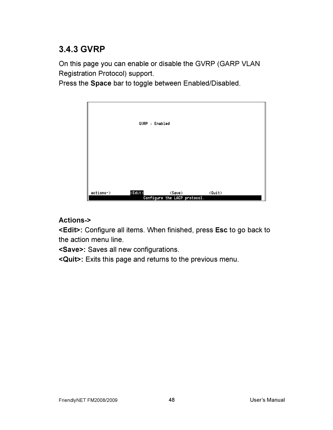 Asante Technologies FM2008/2009 user manual Gvrp 