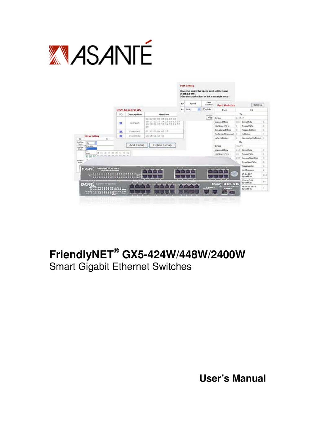 Asante Technologies user manual FriendlyNET GX5-424W 