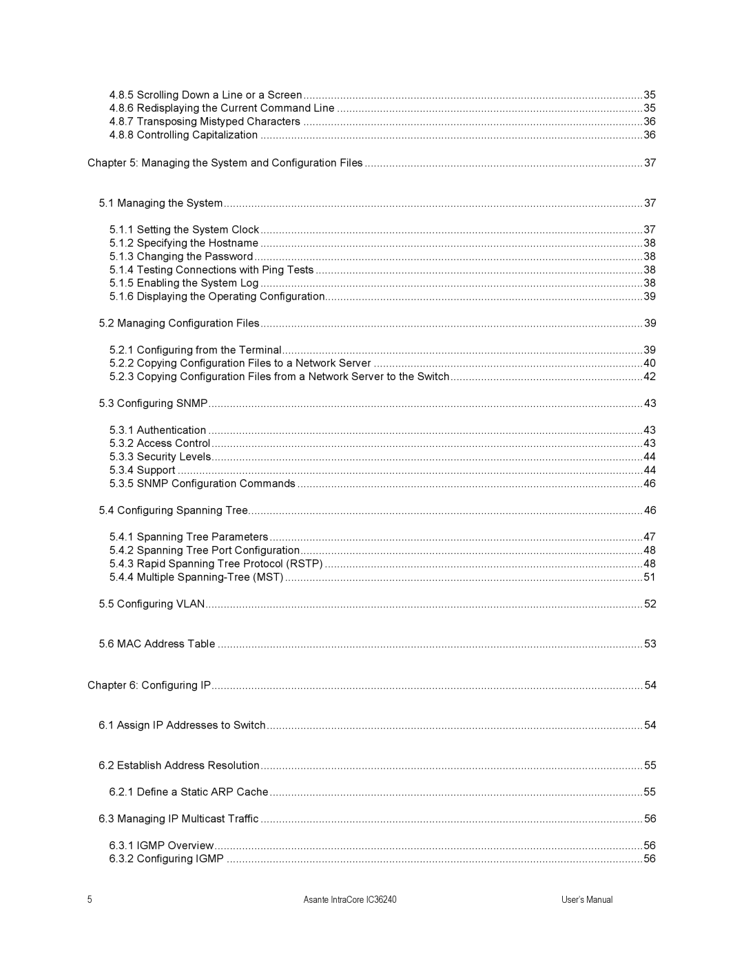 Asante Technologies IC36240 user manual Snmp Configuration Commands 