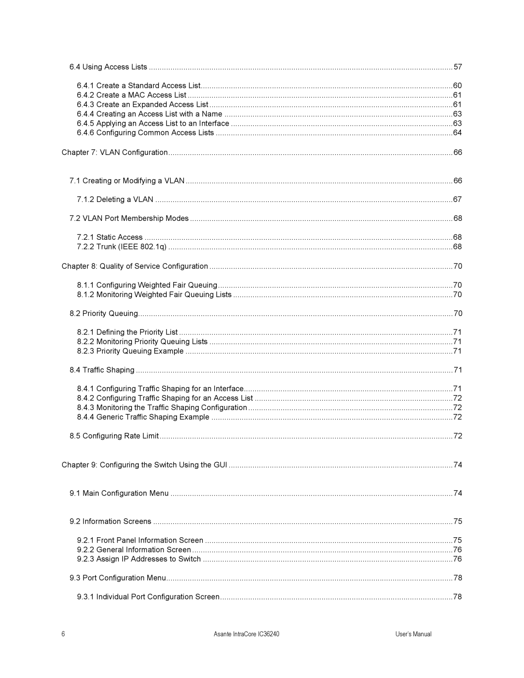 Asante Technologies IC36240 user manual Trunk Ieee 802.1q 