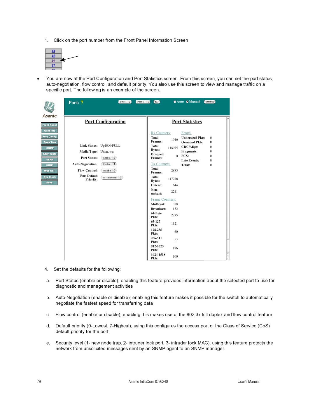 Asante Technologies user manual Asante IntraCore IC36240 