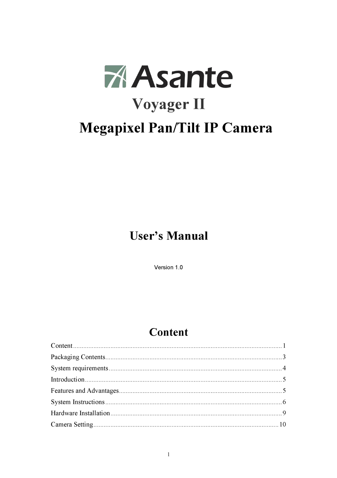 Asante Technologies Voyager II user manual 