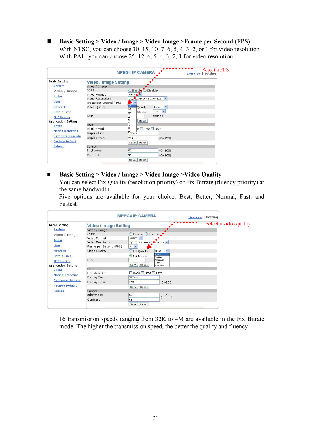 Asante Technologies Voyager II user manual Select a FPS 