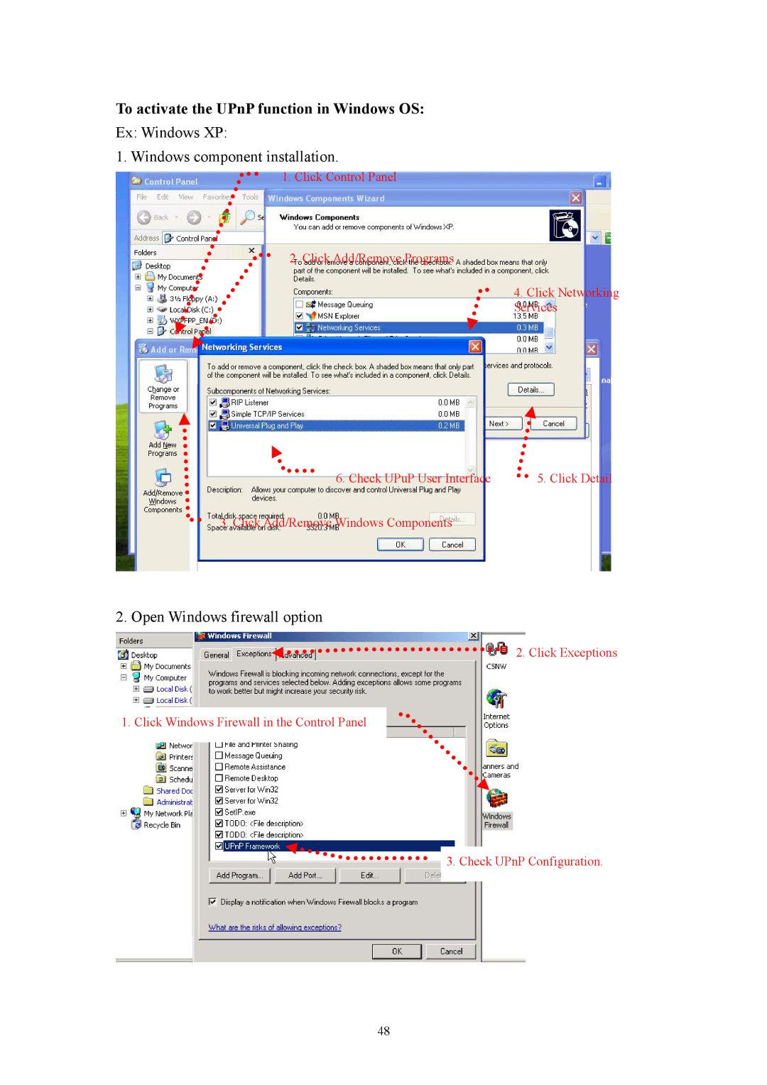 Asante Technologies Voyager II user manual Open Windows firewall option 