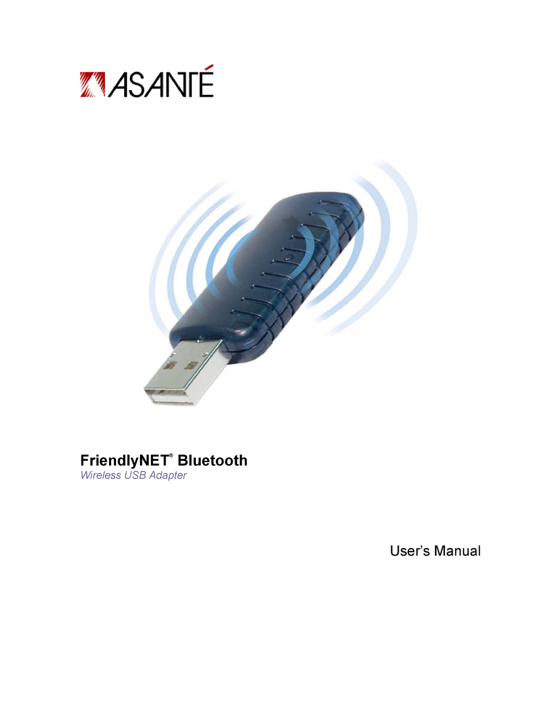 Asante Technologies Wireless USB Adapter user manual FriendlyNET Bluetooth 