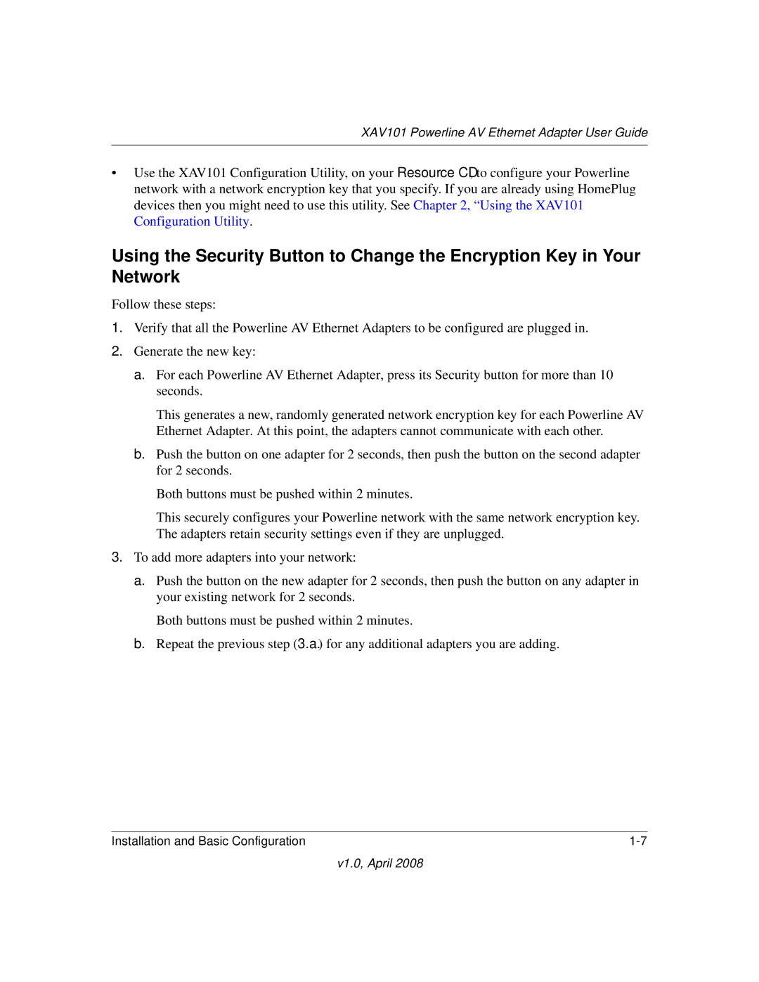 Asante Technologies manual XAV101 Powerline AV Ethernet Adapter User Guide 