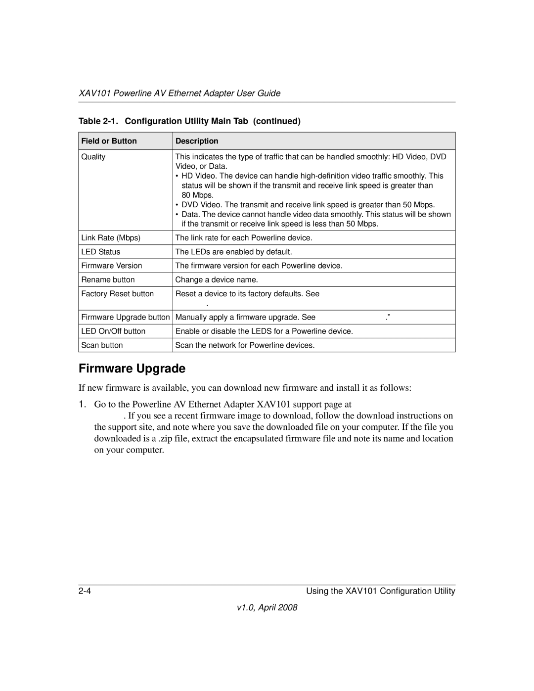 Asante Technologies XAV101 manual Firmware Upgrade 