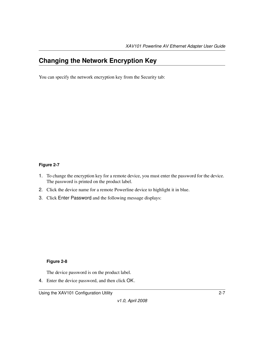 Asante Technologies XAV101 manual Changing the Network Encryption Key 