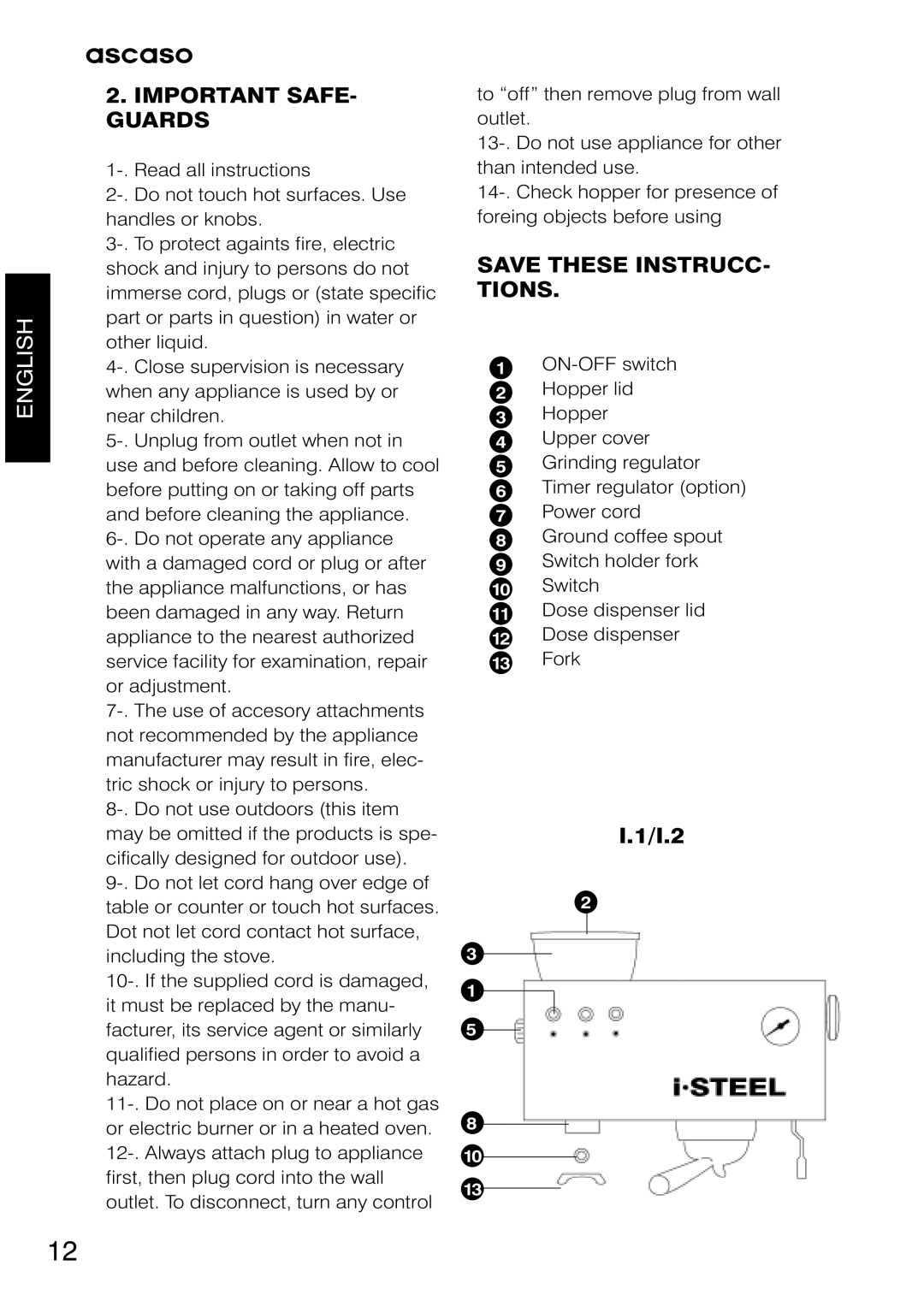 Ascaso Factory Professional System user manual English, I.2 