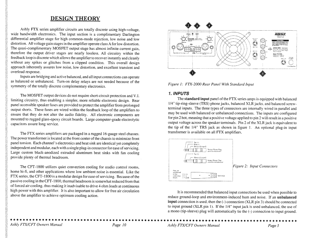 Ashly FTX-SERIES, CFT-SERIES manual 