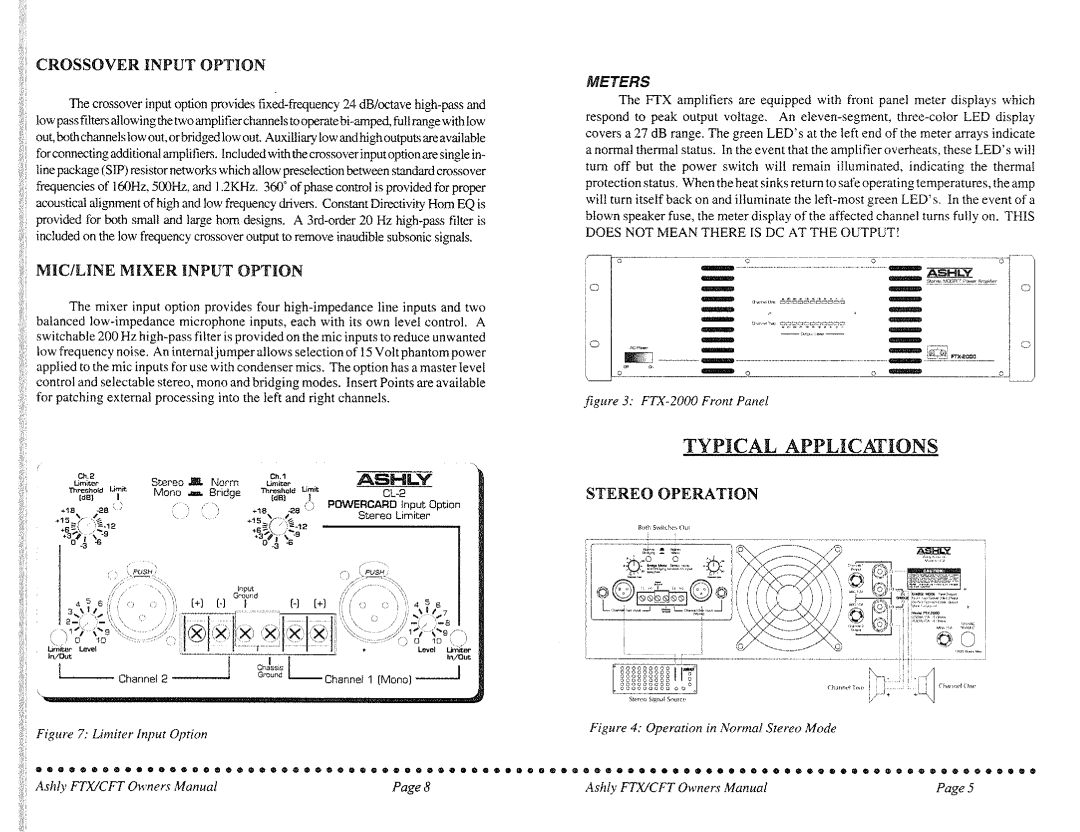 Ashly FTX-SERIES, CFT-SERIES manual 
