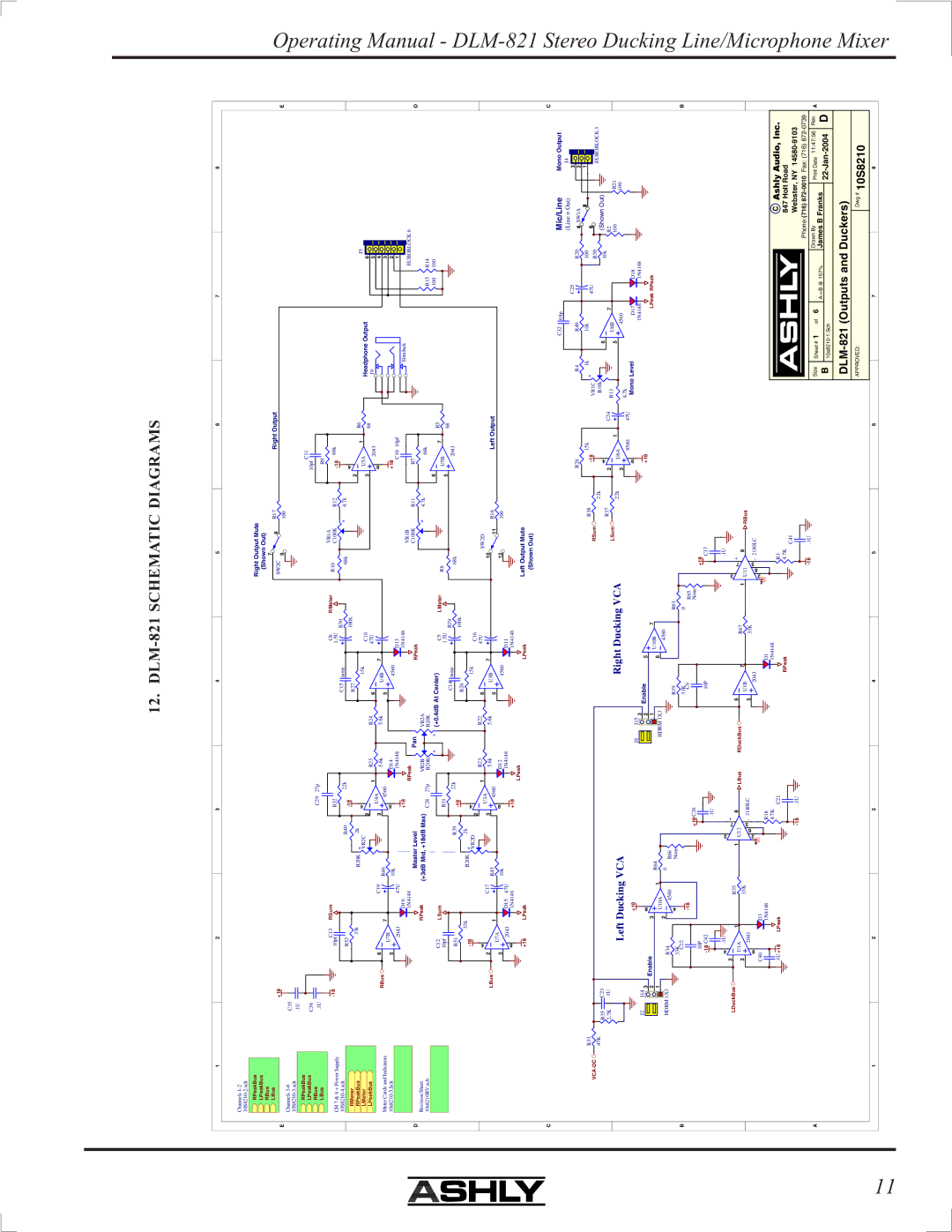 Ashly manual DLM-821 Schematic Diagrams, Right Output 