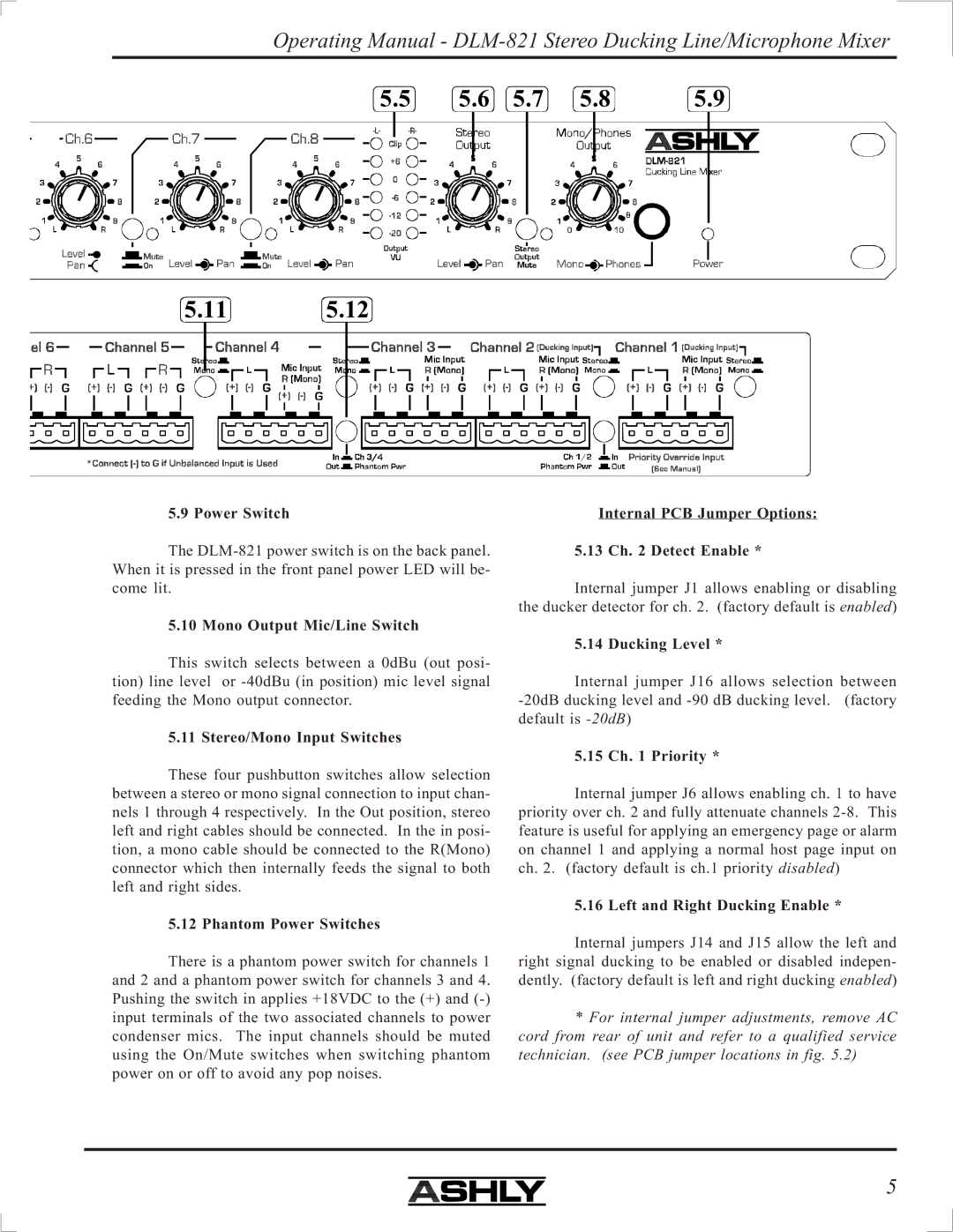 Ashly DLM-821 manual 