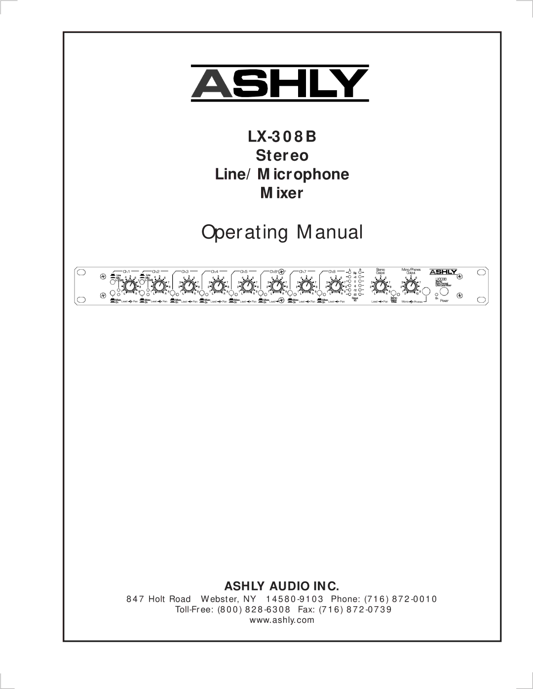 Ashly LX-308B manual Operating Manual 