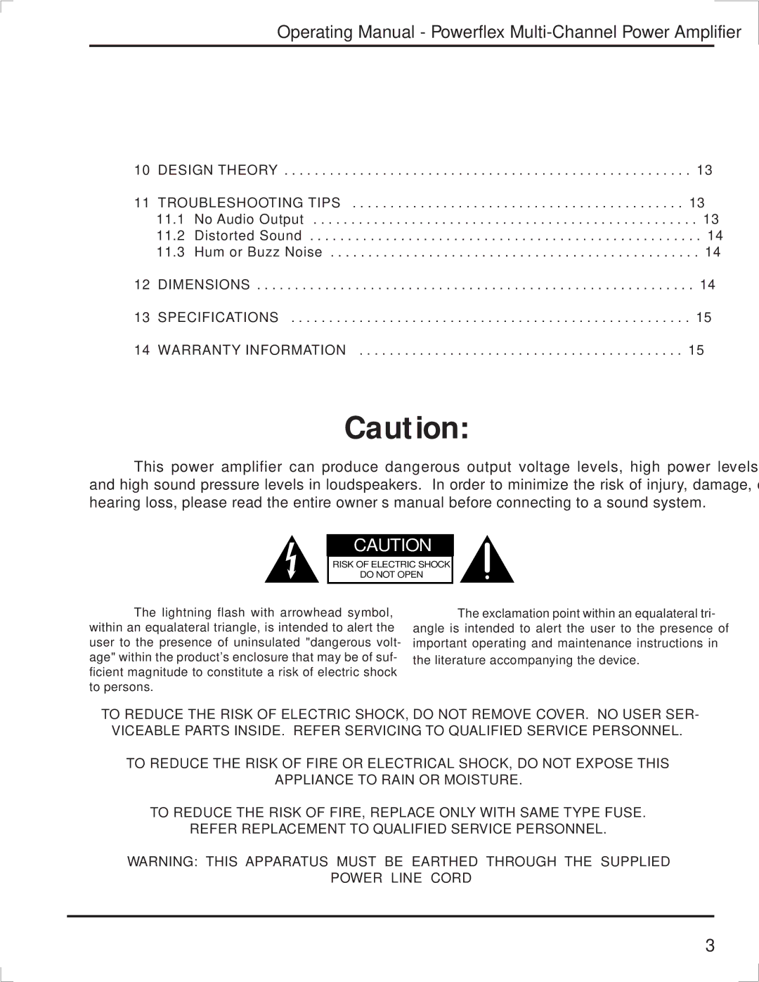 Ashly TRA-4150 manual Design Theory 