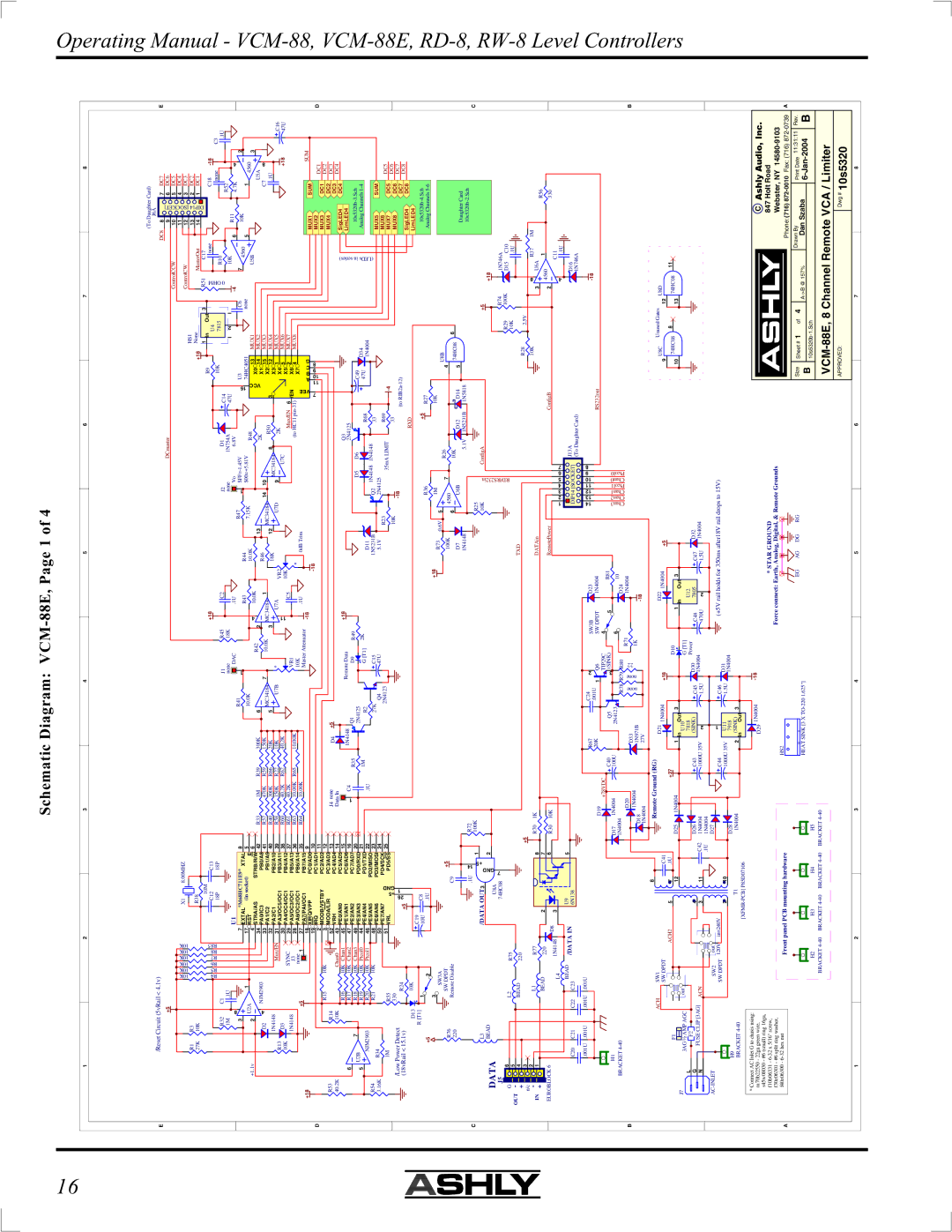 Ashly VCM-88E manual $Vko\$Xglr,Qf 