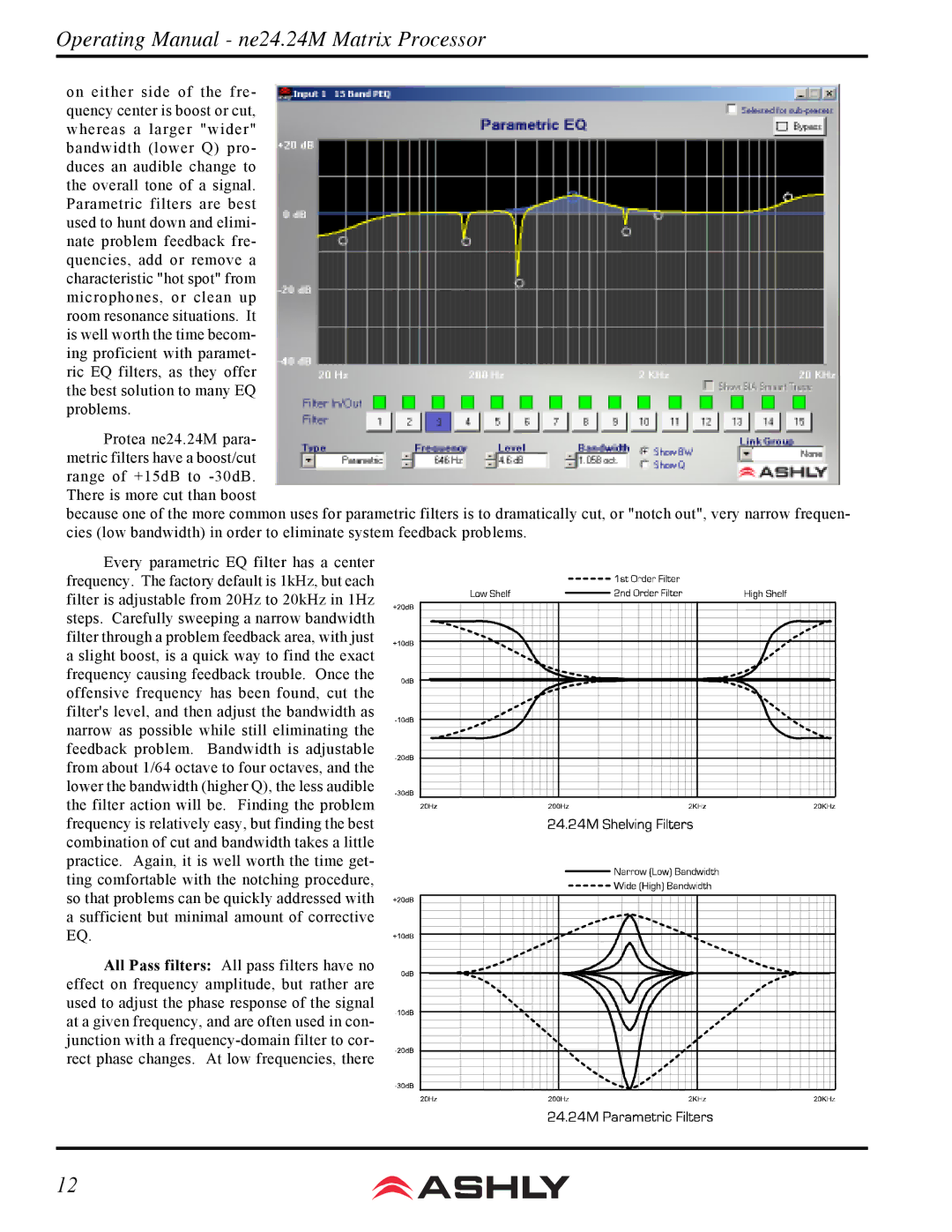 Ashly WR-2, WR-5, WR-1 manual Operating Manual ne24.24M Matrix Processor 