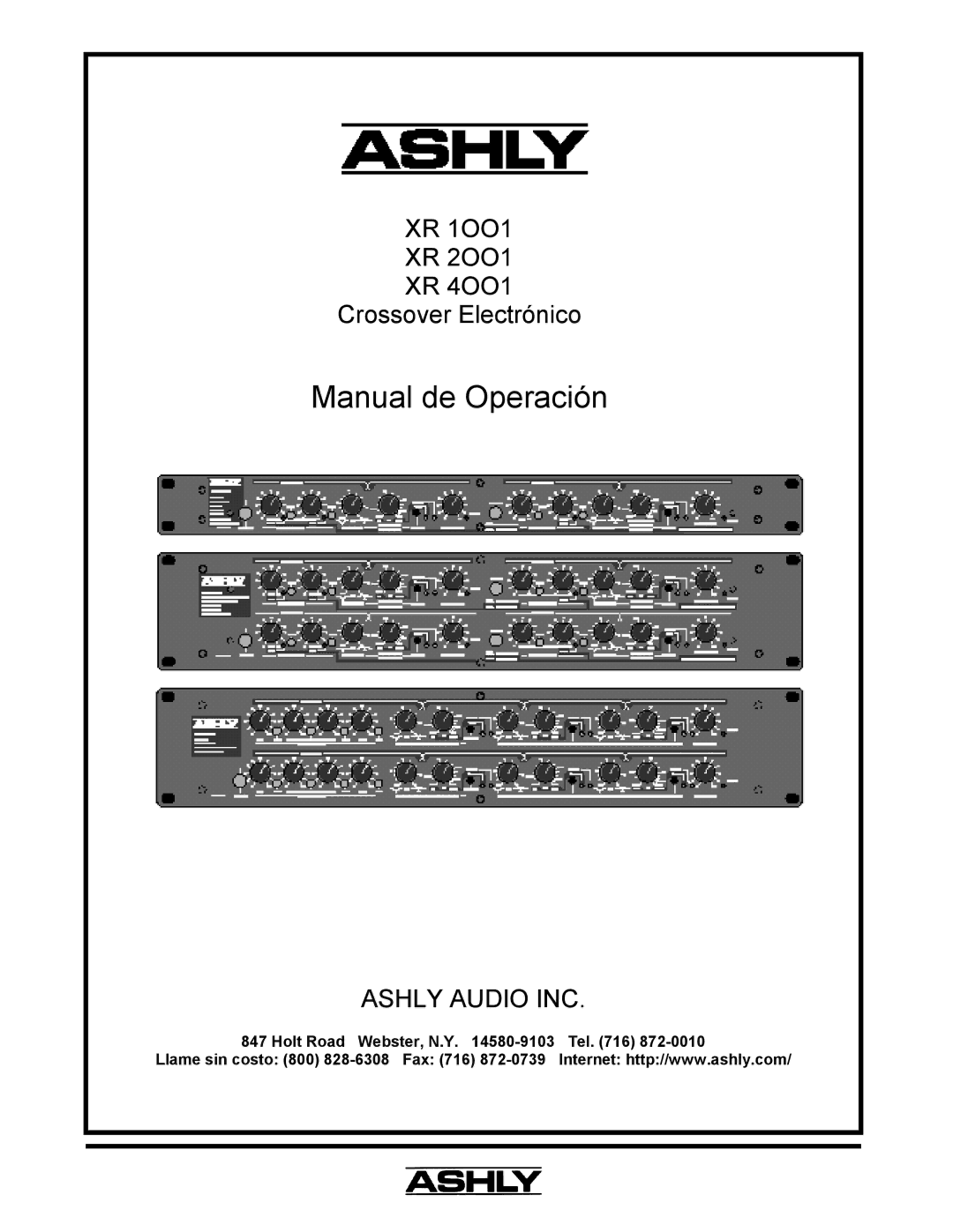 Ashly XR 2OO1, XR 4OO1, XR 1OO1 manual Manual de Operación 