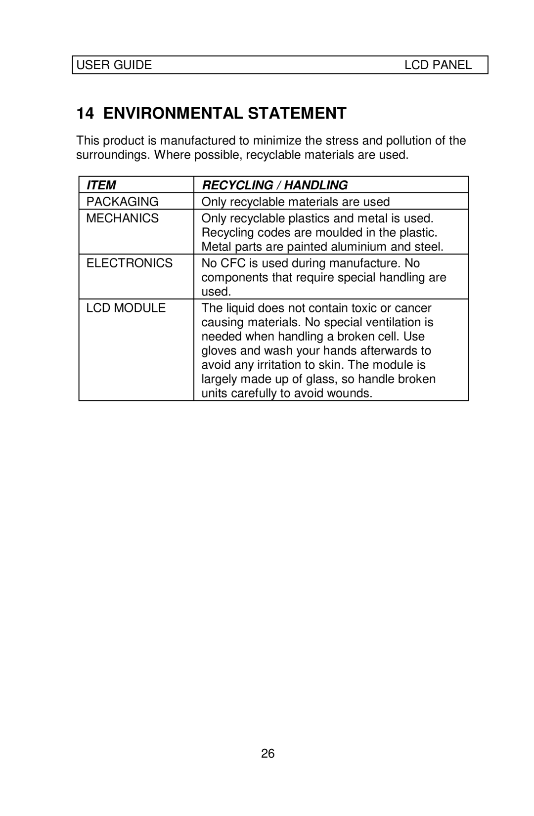 Ask Proxima 64 manual Environmental Statement, Recycling / Handling 