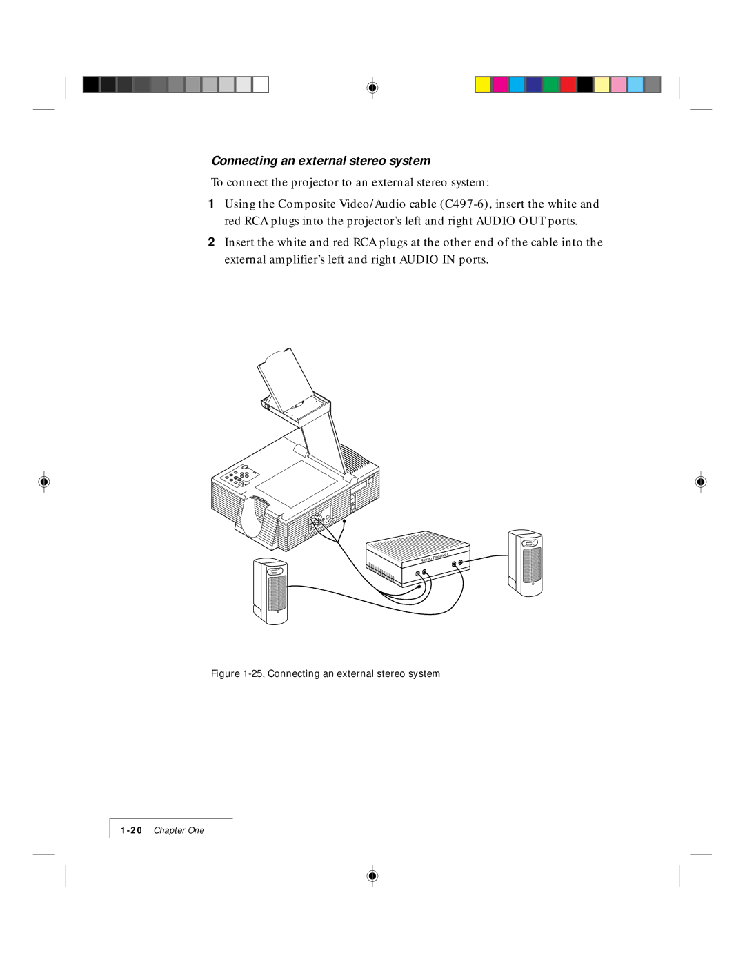 Ask Proxima 9100 manual Connecting an external stereo system 