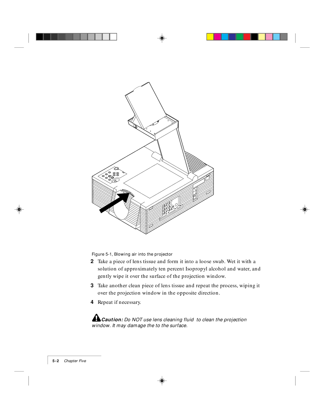 Ask Proxima 9100 manual Blowing air into the projector 