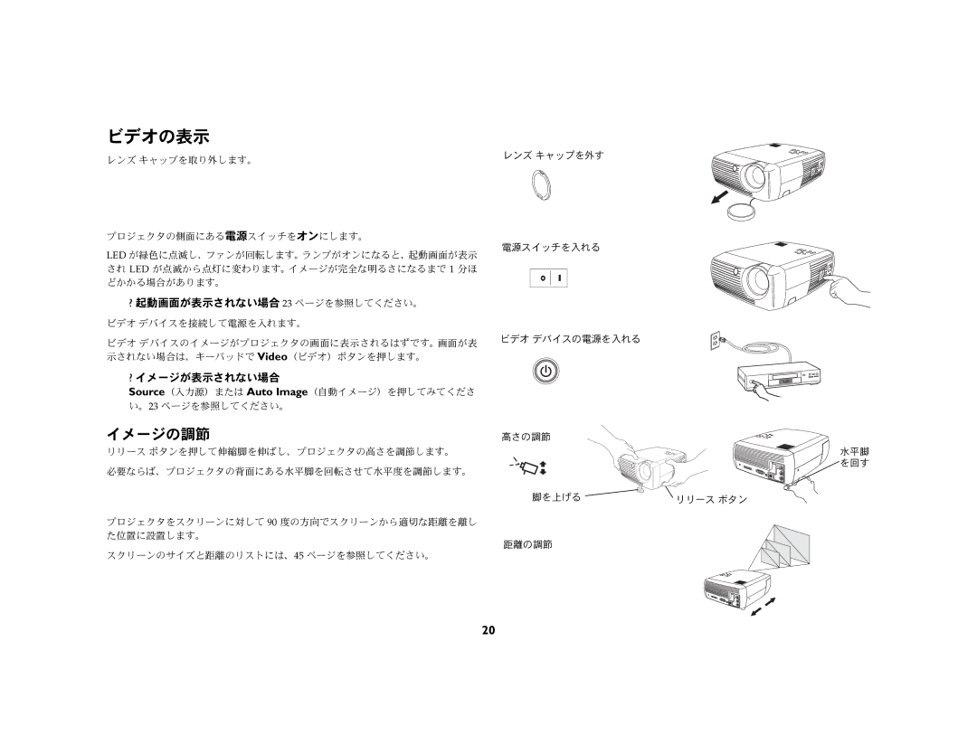 Ask Proxima c130 manual ビデオの表示, ? イメージが表示されない場合 