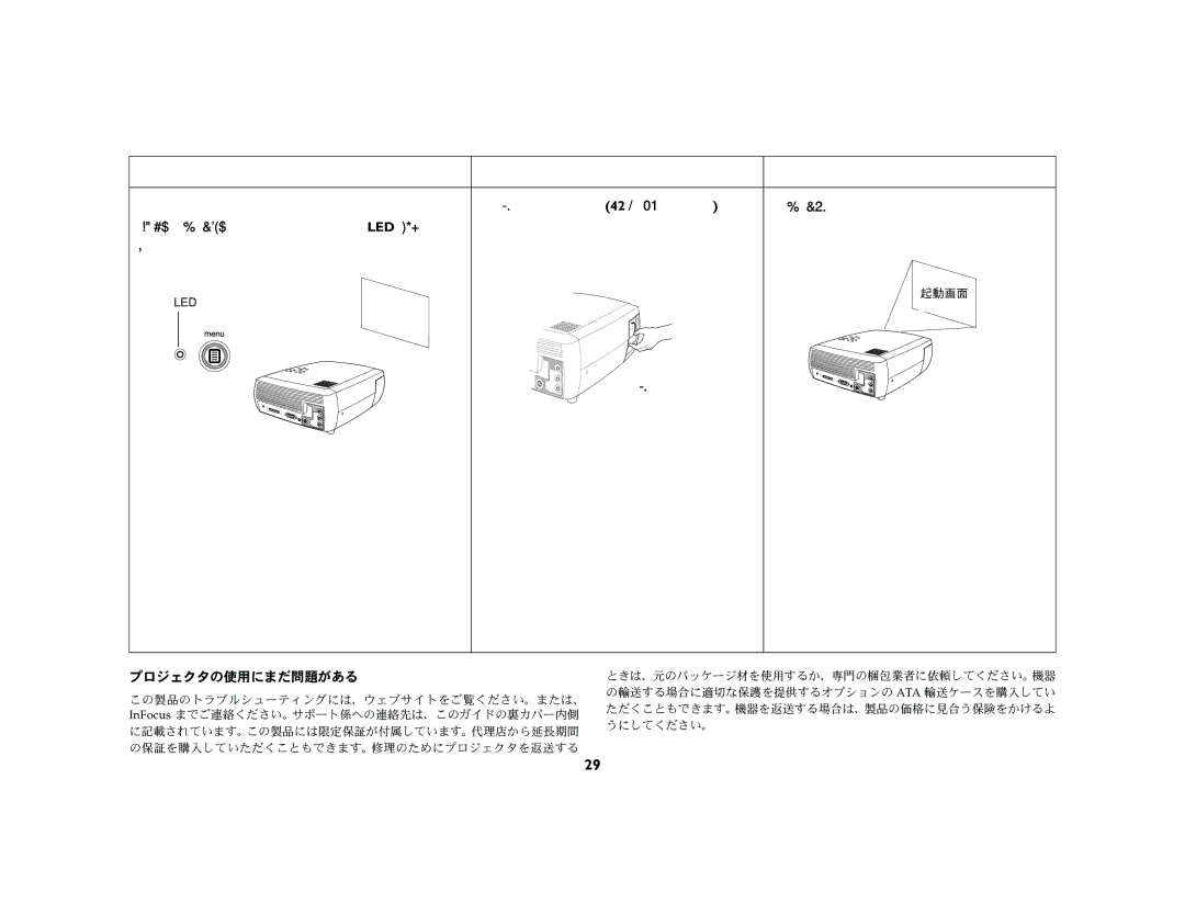 Ask Proxima c130 manual ランプを交換します, プロジェクタの使用にまだ問題がある 