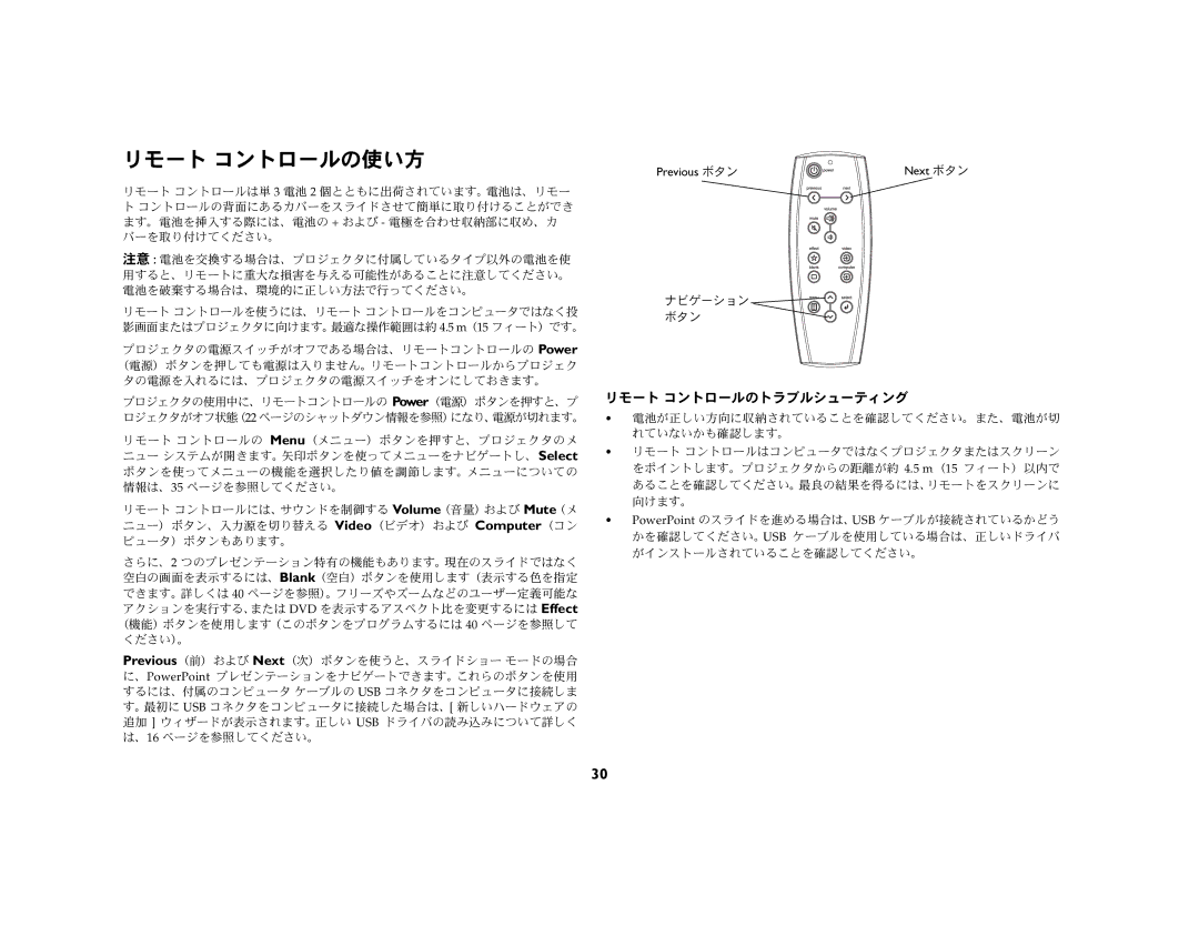 Ask Proxima c130 manual リモート コントロールの使い方, リモート コントロールのトラブルシューティング 