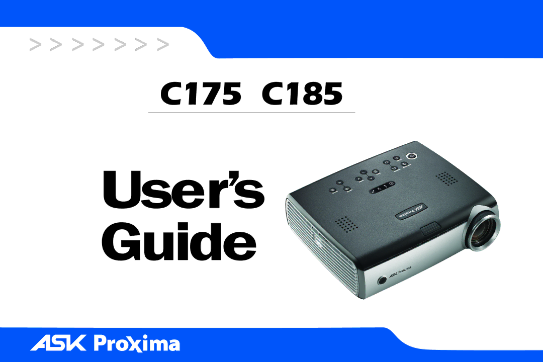 Ask Proxima C175 manual User’s Guide 