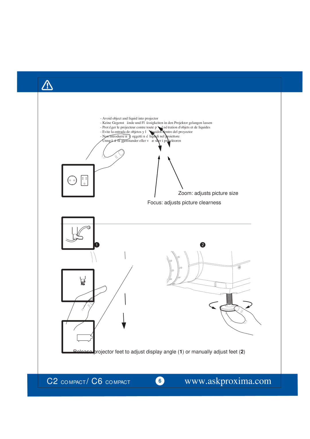 Ask Proxima C2 COMPACT, C6 COMPACT manual C2 Compact / C6 Compact 