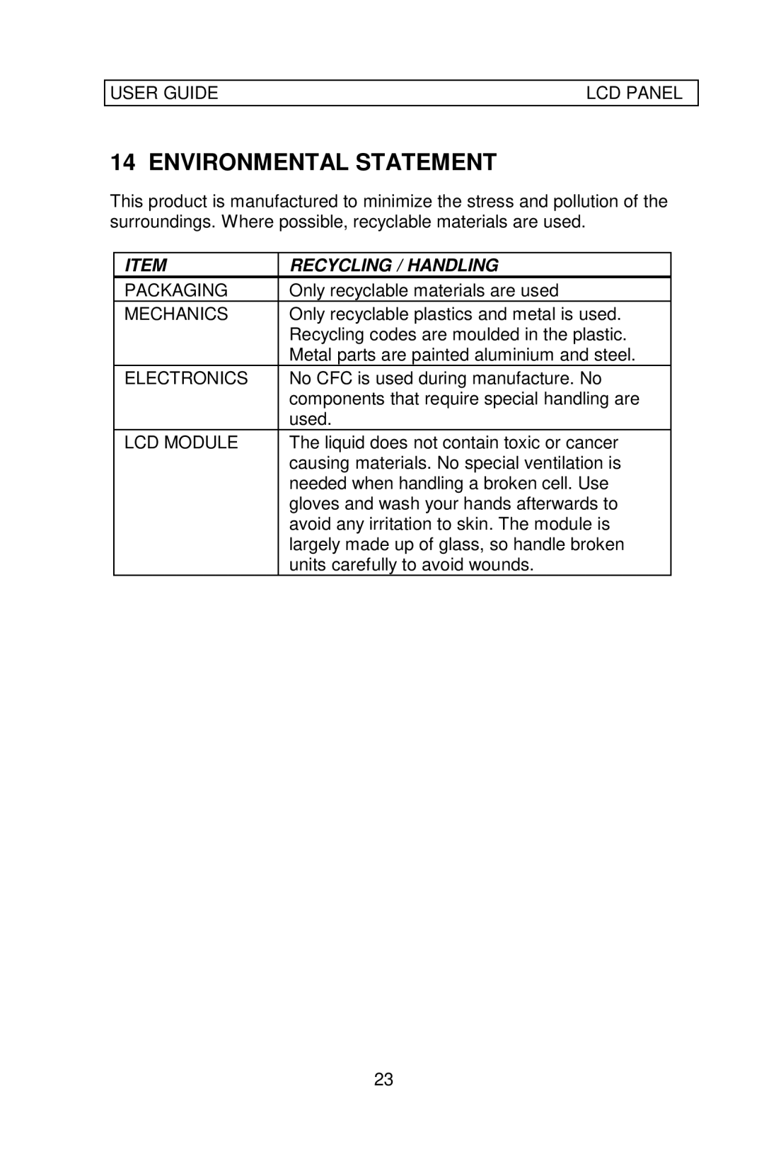 Ask Proxima C300 manual Environmental Statement, Recycling / Handling 