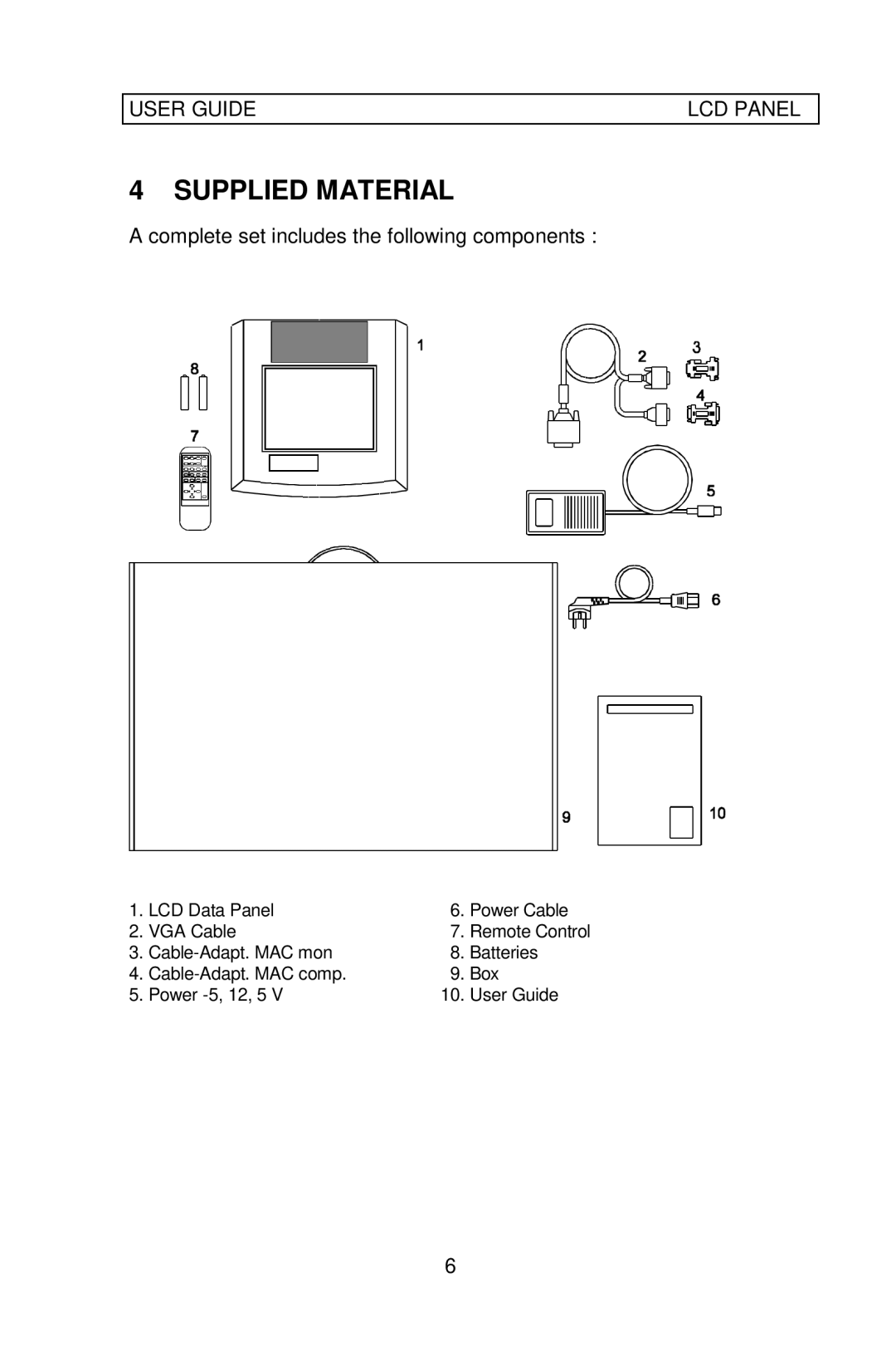 Ask Proxima C300 manual Supplied Material, Complete set includes the following components 