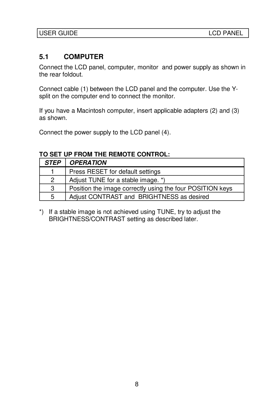 Ask Proxima C300 manual Computer, To SET UP from the Remote Control 