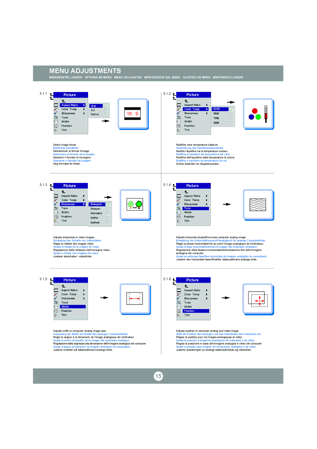 Ask Proxima C300 manual Adjusts width to computer analog image size 