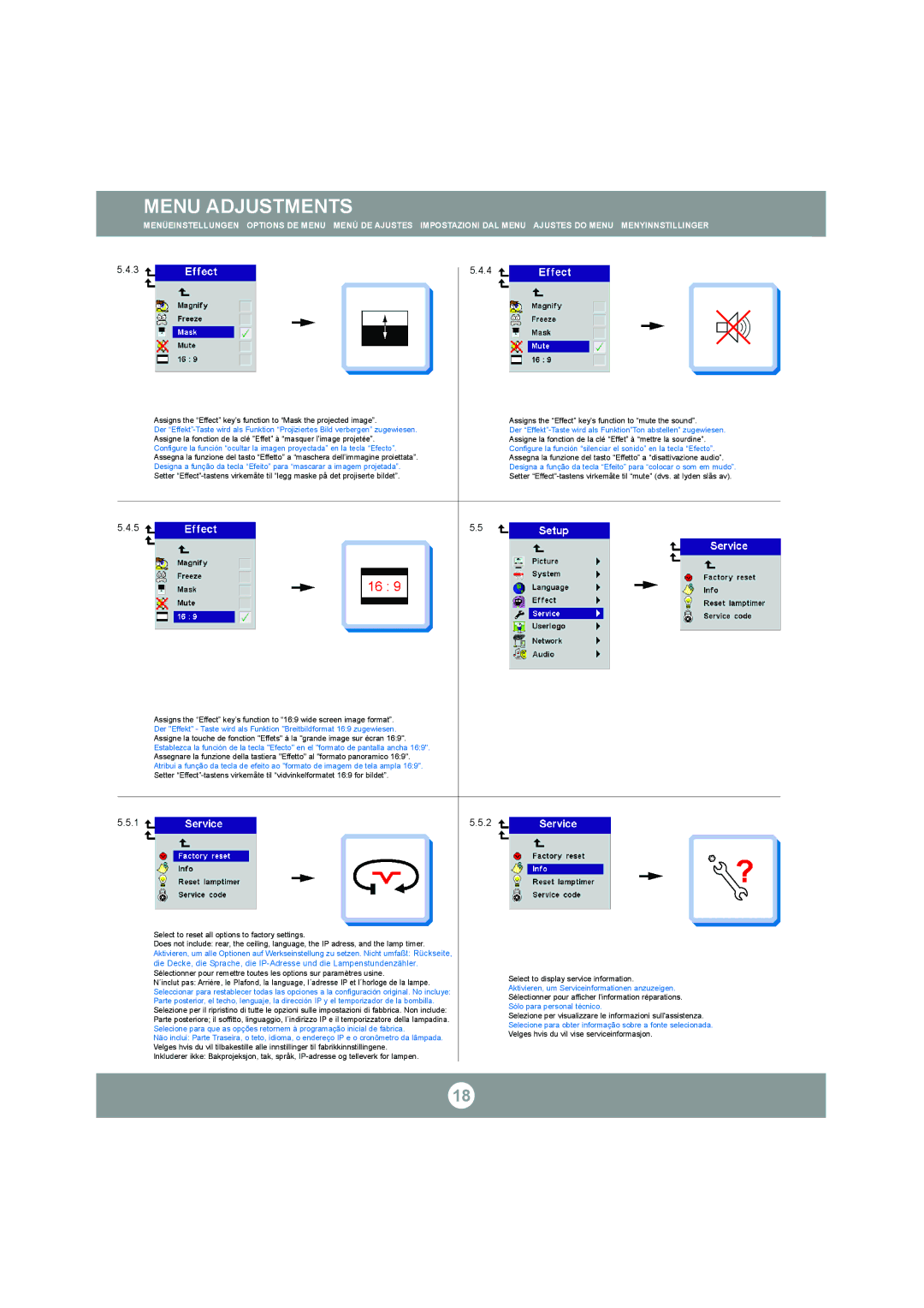 Ask Proxima C300 manual Aktivieren, um Serviceinformationen anzuzeigen, Sólo para personal técnico 