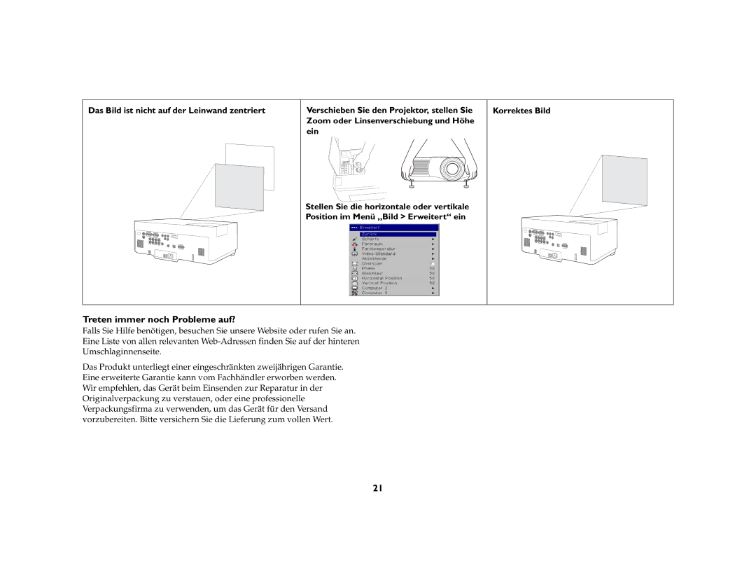 Ask Proxima C447, C500 manual Treten immer noch Probleme auf? 