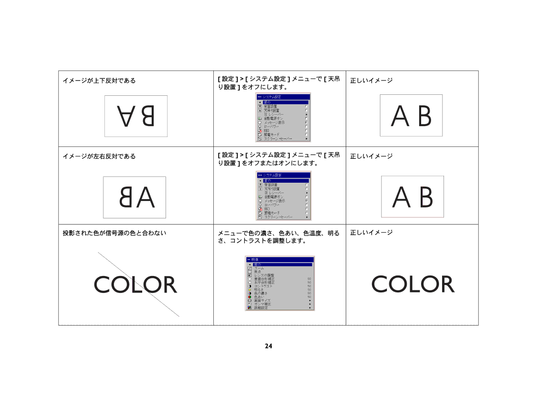 Ask Proxima C440 (DP8400X), C450 (DP8500X) manual Color 