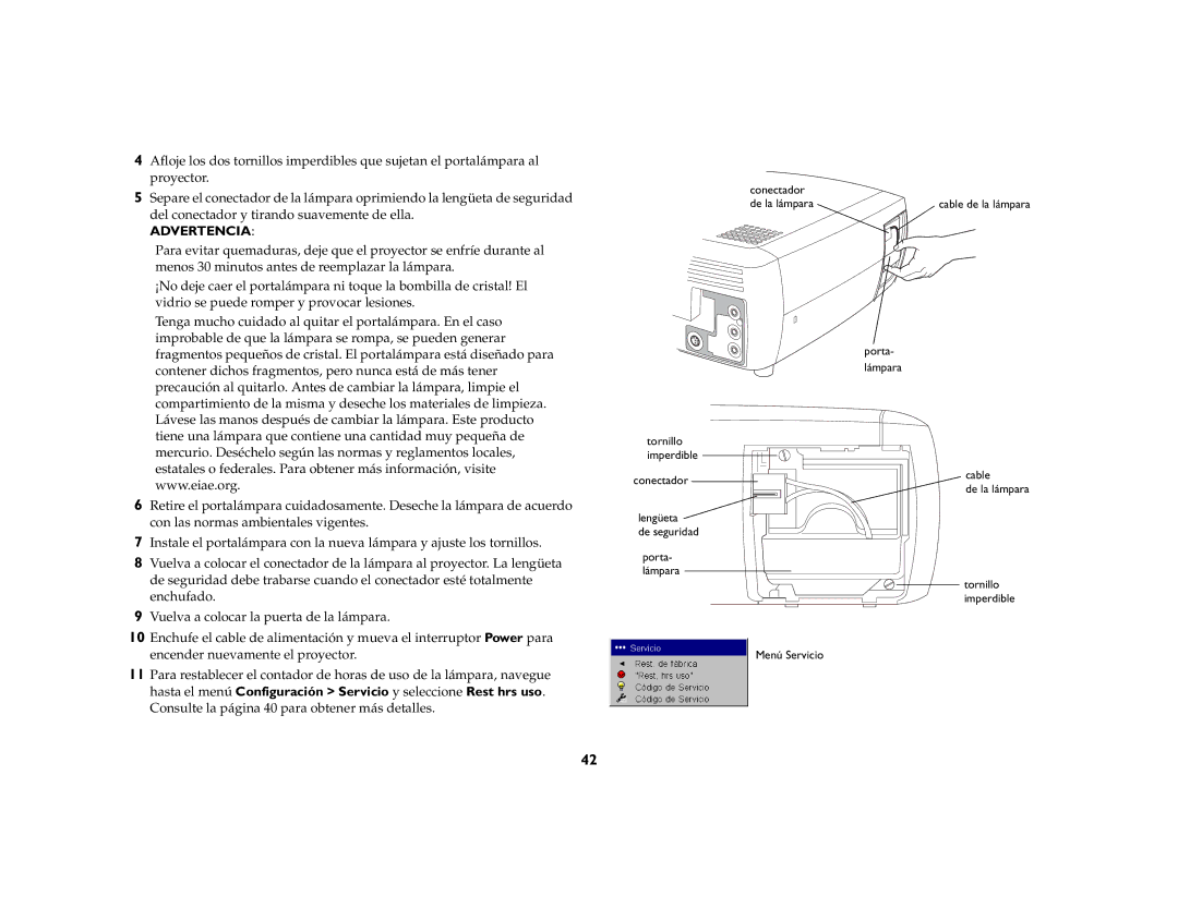 Ask Proxima DLP Projector manual Advertencia 