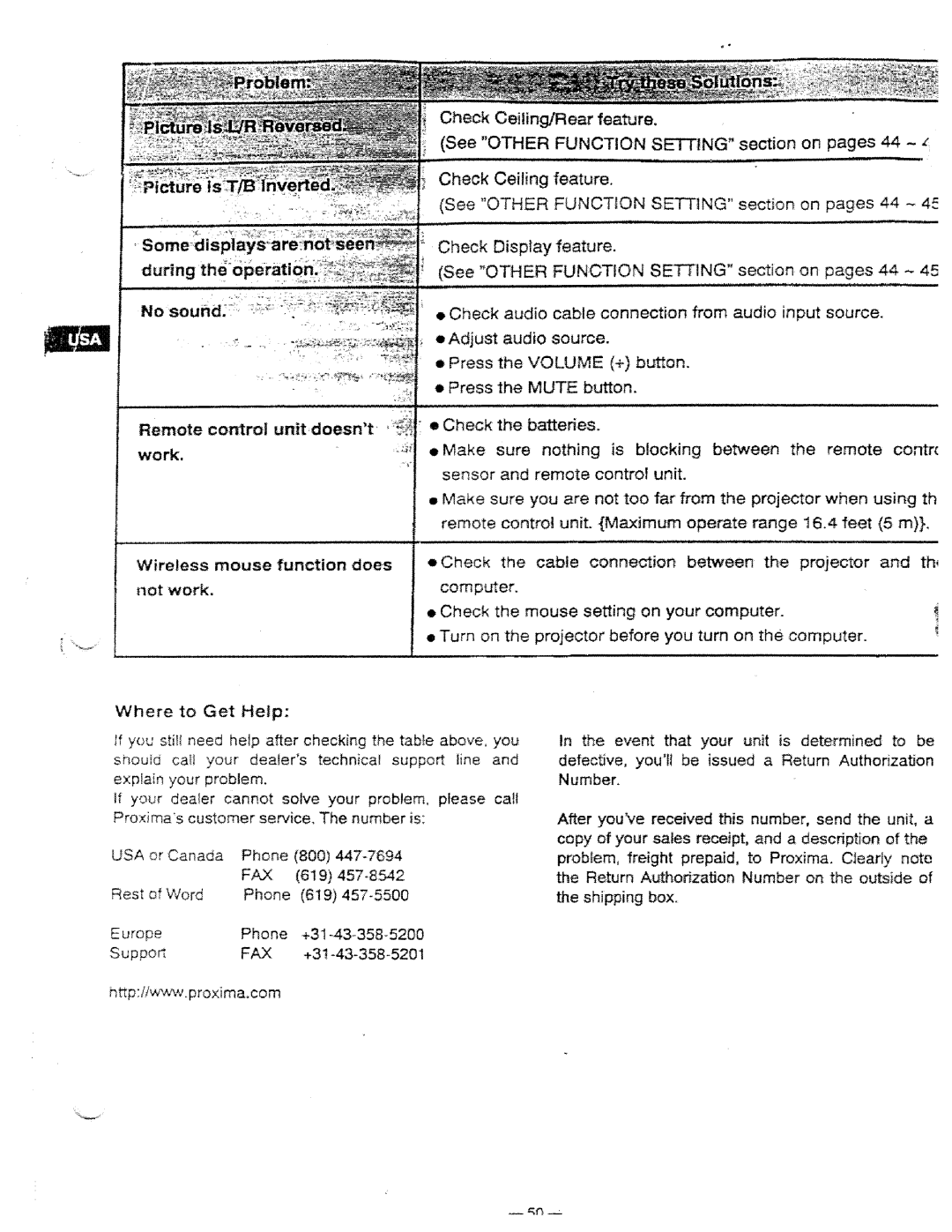 Ask Proxima DP5950 manual 