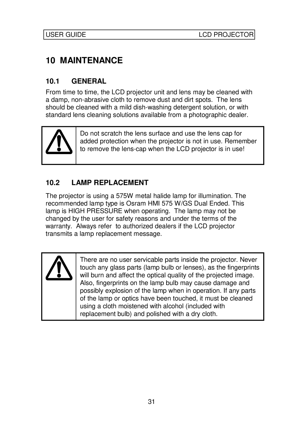 Ask Proxima Impression 860 manual Maintenance, General, Lamp Replacement 