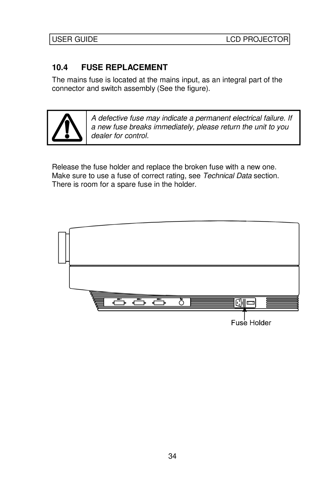 Ask Proxima Impression 860 manual Fuse Replacement 