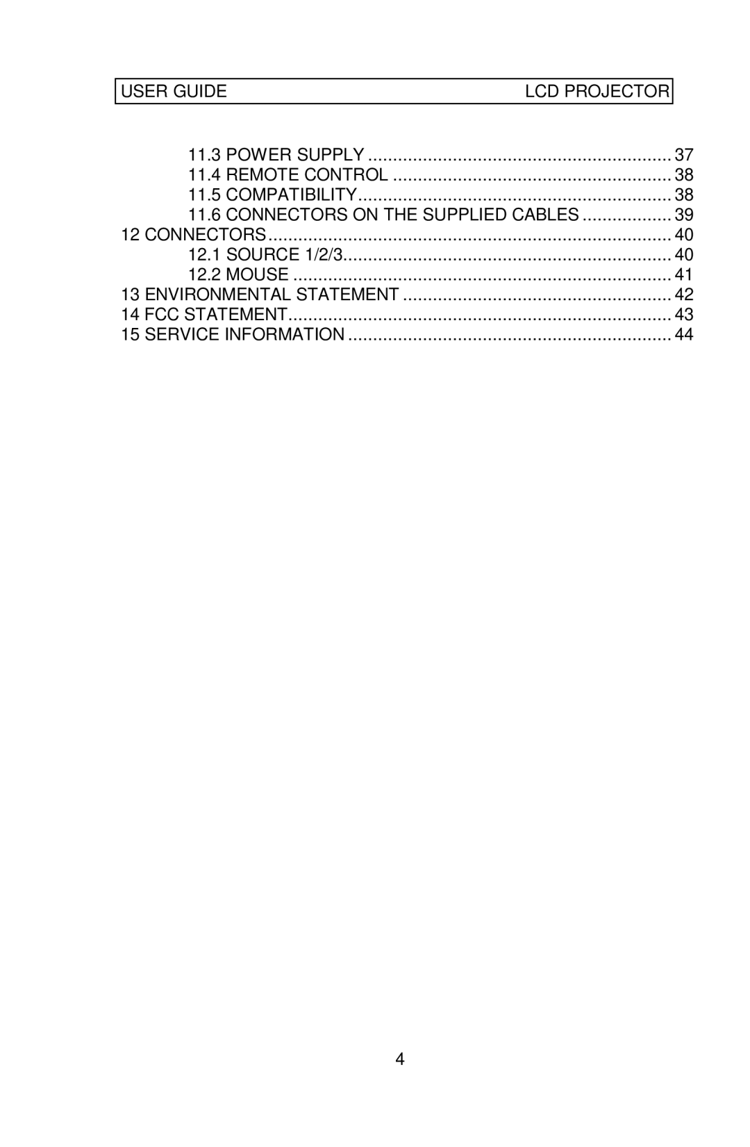 Ask Proxima Impression 860 manual Environmental Statement FCC Statement Service Information 