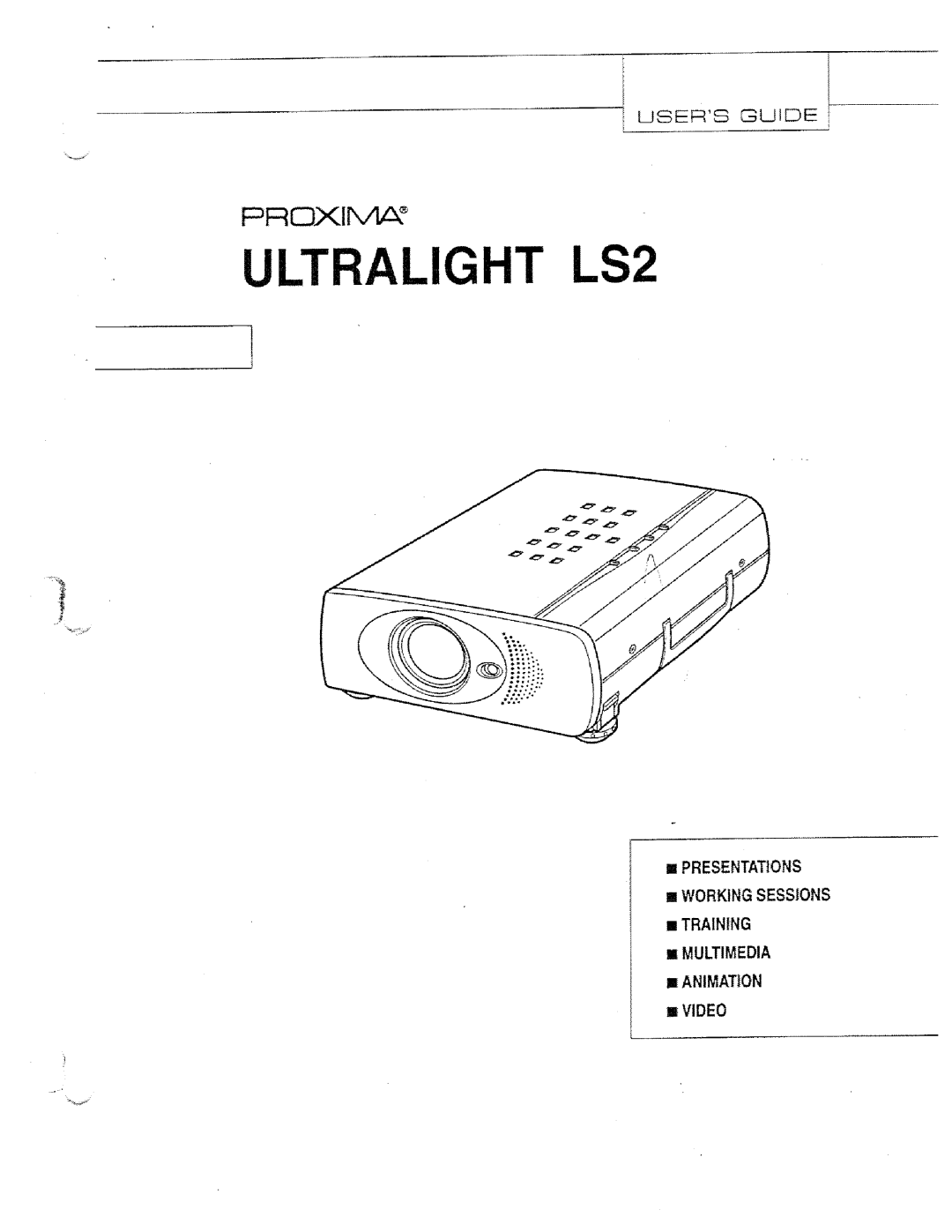 Ask Proxima LS2 manual 