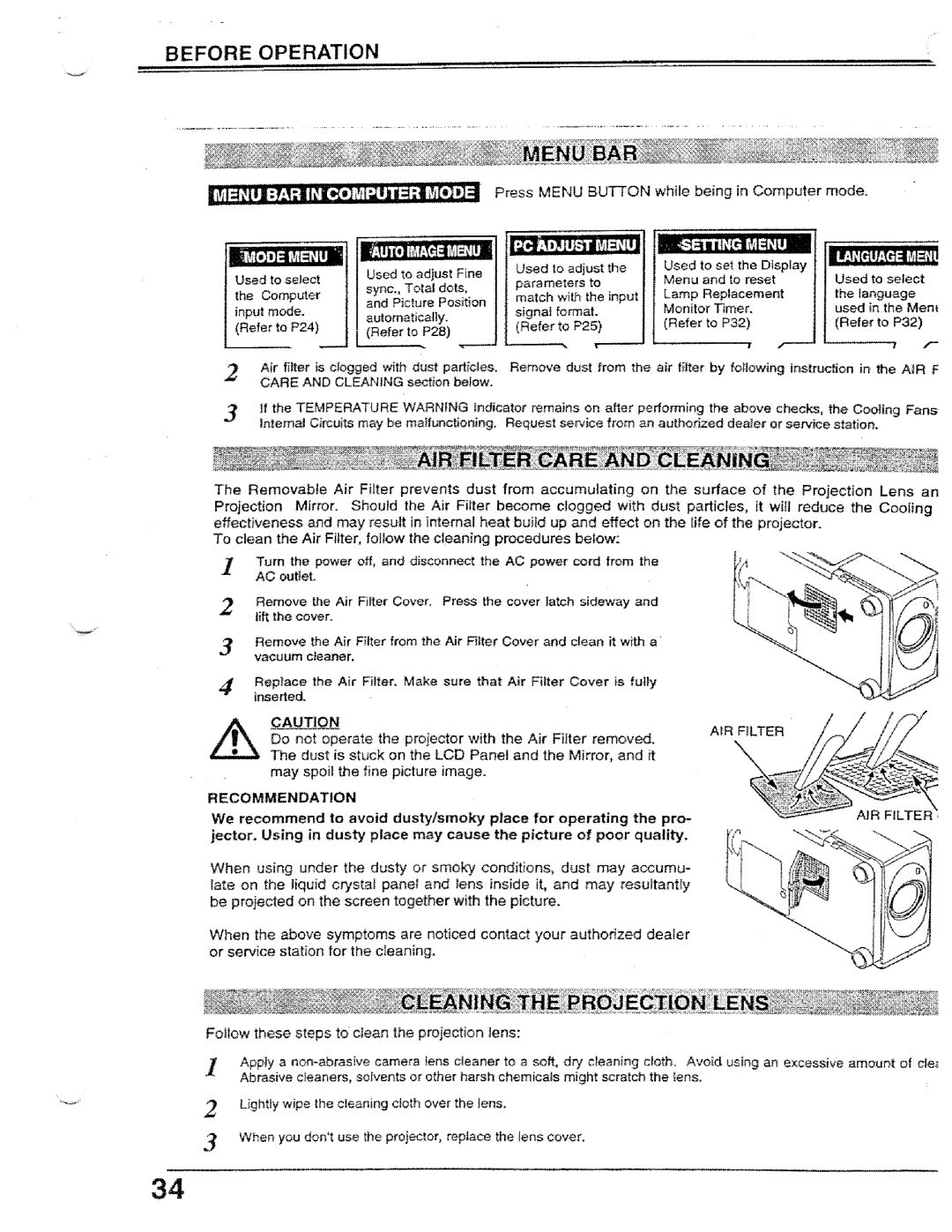 Ask Proxima LX manual 