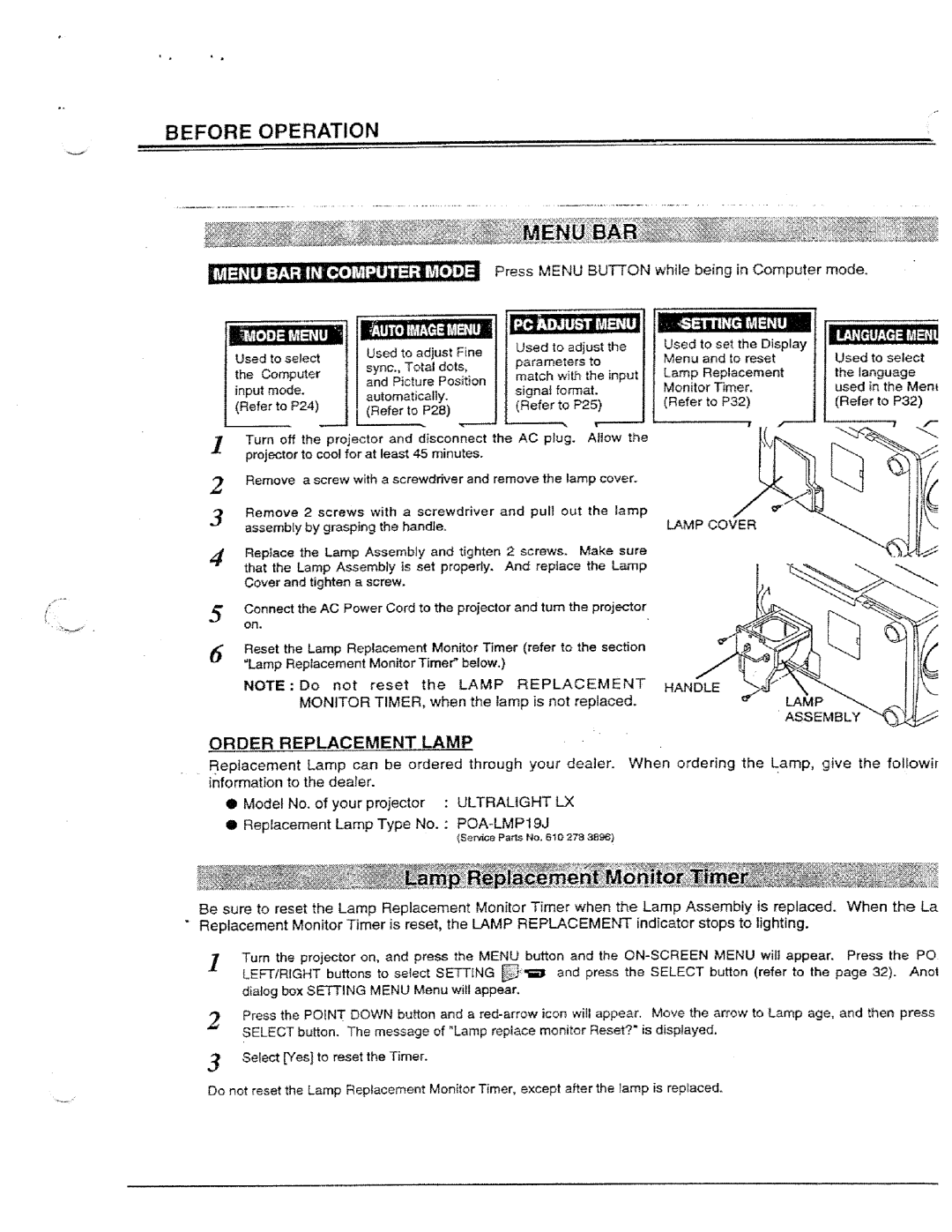 Ask Proxima LX manual 