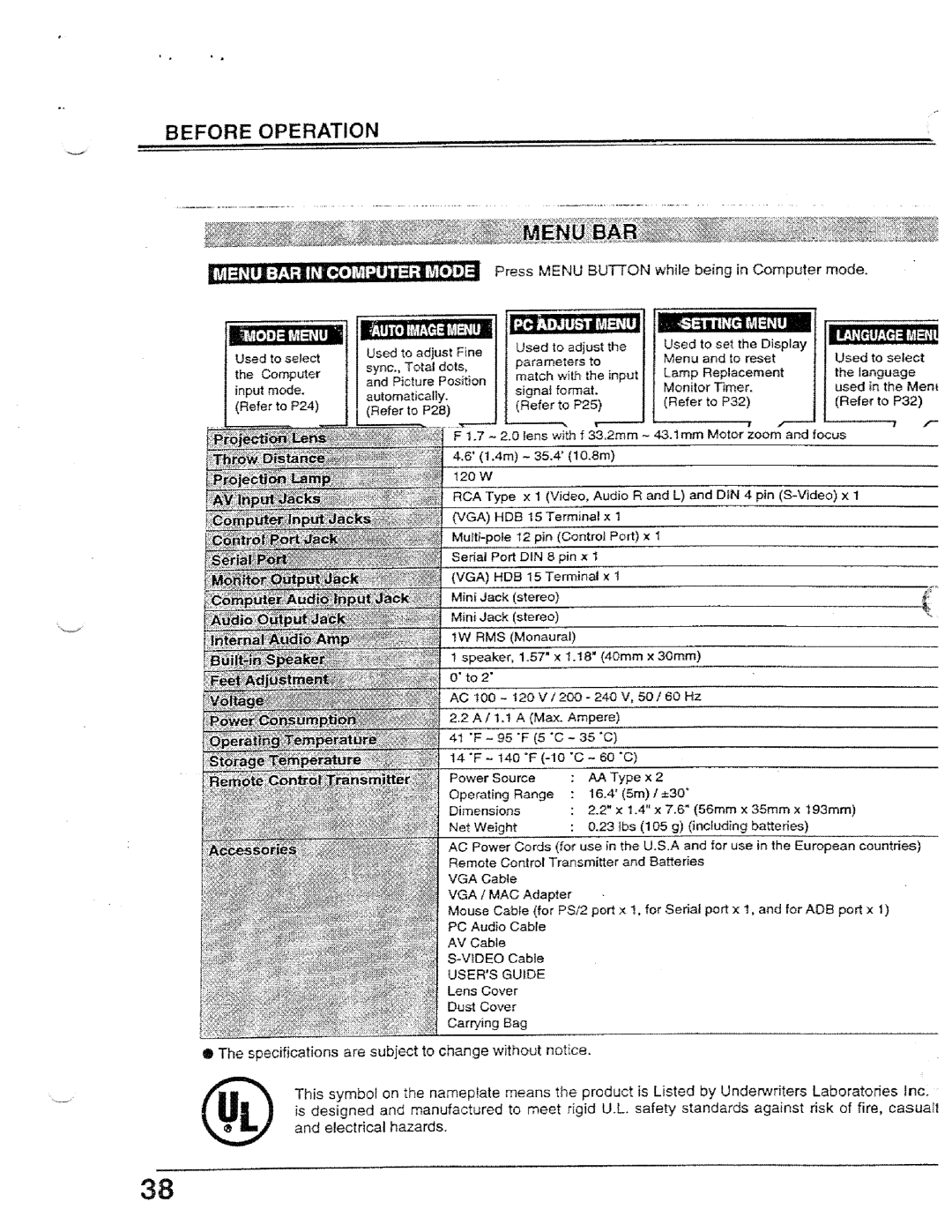 Ask Proxima LX manual 