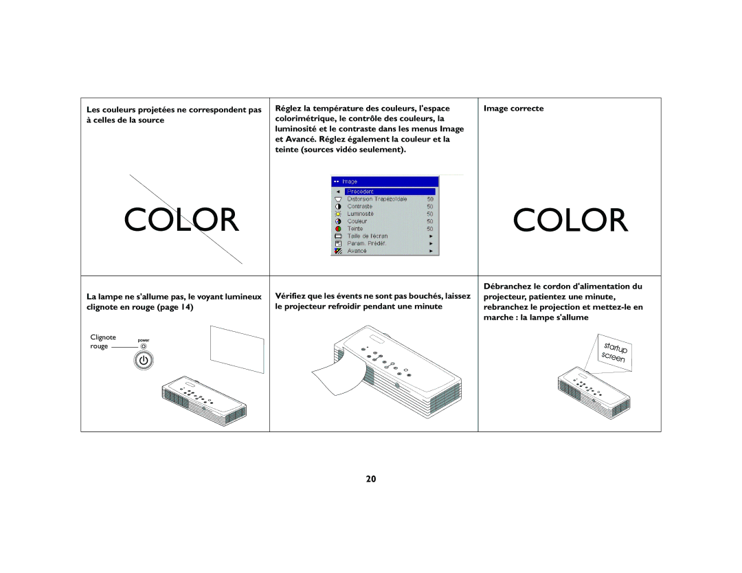 Ask Proxima M1 manual Color 